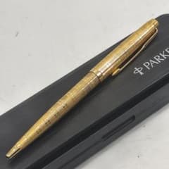 PARKER パーカー ゴールドチェック ノック式 ボールペン - メルカリ