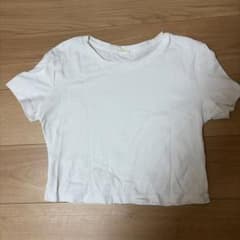 GU 無地 クルーネック コットンミニTシャツ ホワイトLサイズのサムネイル