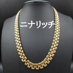 Excellent condition Nina Ricci double chain gold women's necklace 395