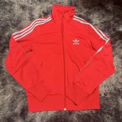 韓国古着★adidas トレフォイル トラックジャケット レッドのサムネイル