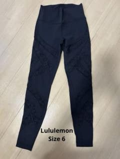 lululemon レギンス ブラック レースデザインのサムネイル