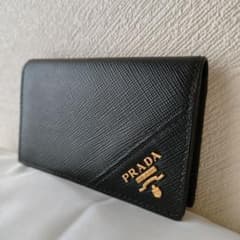 新品未使用級 PRADA サフィアーノ 三角ロゴ 名刺入れ カードケース