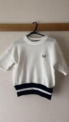 FRED PERRY 半袖ニット ホワイト 10 - メルカリ