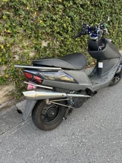 沖縄Ｖ１２５一点物ワンオフレーシング風マフラーバルベリアル油漢ヨシムラ 沖縄V125一点物ワンオフレーシング風マフラーバルベリアル油漢