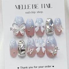ネイルチップ‪‪♡オレンジ ベージュ 量産型地雷韓国ワンホン‬‬