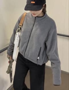【Mila Owen】コンパクトサイズフリースブルゾン フリース グレーのサムネイル