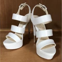 ヒールサンダル 白のサムネイル