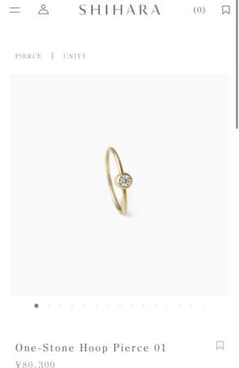 sea様専用 SHIHARA One-Stone Hoop Pierce 18K - メルカリ