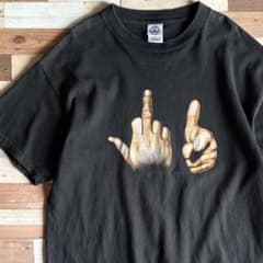 00s FUCK FINGER ハンドサイン プリントTシャツ L DELTA - メルカリ