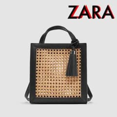 ★ZARA ミニバスケット トートバッグ かごバッグ★のサムネイル