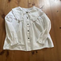 ZARA ビブカラーシャツホワイト　130cmのサムネイル