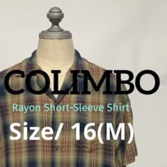 COLIMBO コリンボ レーヨンチェック半袖シャツ アメカジ サイズ16(M)のサムネイル