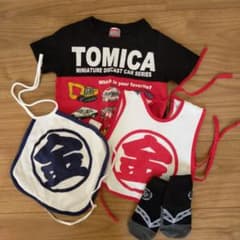 キッズ　トミカTシャツ　金太郎　まえかけ　足袋靴下のサムネイル