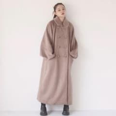 新品タグ付】muguet シャギーロングコート ブラウン - メルカリ