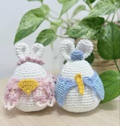 うさぎのあみぐるみ 2体セットのサムネイル