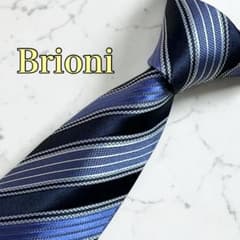 Brioni ブリオーニ 高級ネクタイ ブルー 青 ストライプ ジャガード織り Brioni ブリオーニ 高級ネクタイ ブルー 青 ストライプ ジャガード織り