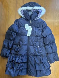 anyFAM フリル付き中綿コート 150cm 濃紺のサムネイル