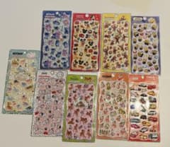 キャラクター プチドロップステッカー まとめ売り 9点セットのサムネイル