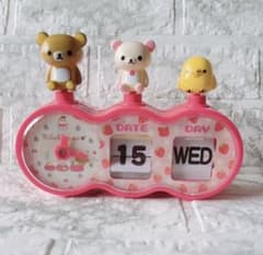 リラックマ　ぱたぱたクロック３　時計　カレンダー　2012年　平成レトロ　当時物 レア 希少 リラックマ ぱたぱたクロック3 時計 カレンダー 2012