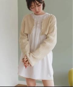 kastane♡クロップドニット×ギャザーブラウスSETのサムネイル