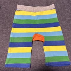 ボーダー柄クマ顔ボトムス 80cm ホットビスケッツ　ミキハウスのサムネイル