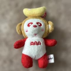 [양품] AAA 에 ~ 팬더 봉제 인형 마스코트 열쇠 고리 바나나 레드