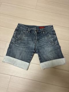 HusHusH デニムショートパンツ ロールアップ インディゴのサムネイル