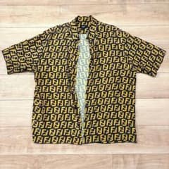 FENDI ズッカ柄 シャツ 半袖 ボタン メンズ M-L 42 FS0770 - メルカリ
