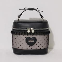pium♥ハートドットチュールバニティ ピンク pium ドットチュールバニティ Pium ハートドットチュールバニティ バッグ