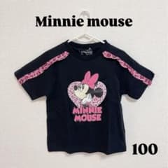 Disney Minnie Mouse Short-Sleeved T-Shirt, Girls' Clothing, Leopard Print, Size 100