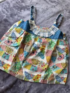 バナバナ　パッチワーク風 ノースリーブ 花柄 レースのサムネイル