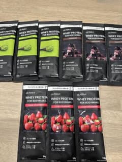 ULTORA ホエイプロテイン 14g 抹茶・ストロベリー・チョコレートのサムネイル