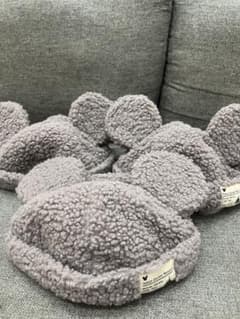 ３つ　ディズニー　ボア　キャップ　グレーのサムネイル