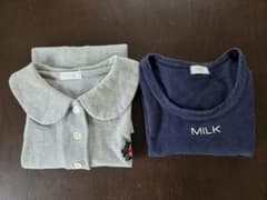 ミルク　MILK　パフスリーブTシャツ　丸襟ポロシャツ　セットのサムネイル