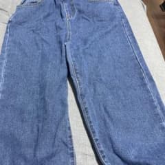 フリルウエスト デニムパンツ ネイビー Lのサムネイル