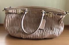 COACH コーチギャザー 2wayハンドバッグ　ピンクベージュのサムネイル