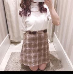 エブリン チェック スカート ブラウンのサムネイル