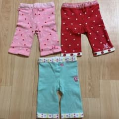 ミキハウス スパッツ パンツ3点セット90のサムネイル