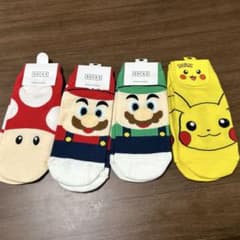 靴下 4足セット マリオ ピカチュウ