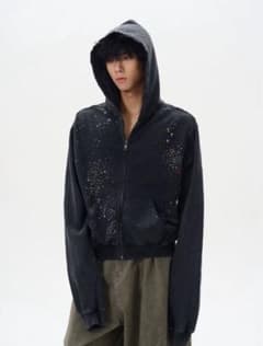 Glitter Planet Swoosh zip Hoodie geek風のサムネイル
