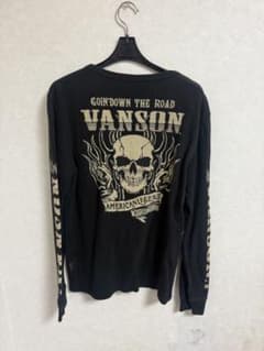 VANSON スカルデザイン 長袖カットソーのサムネイル