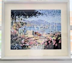 【引取限定・豊島区】ヘーゼル・ソアン　Waterfront I 額装アート 絵画 引取限定・豊島区】ヘーゼル・ソアン Waterfront I 額装アート 絵画