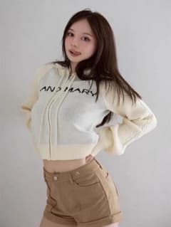 ら*り様 andmary Jeniffer knit hoodie set ivのサムネイル
