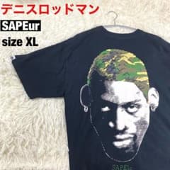 SAPEur】デニスロッドマン 迷彩カモフラ sizeXL 半袖 サプール 黒 