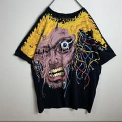 メキシコ製　デザイン　シャツ　ブラック　ゾンビ　ホラー　ムービー　tシャツ 古着のサムネイル