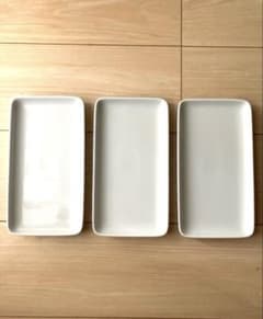 無印　白い長方形皿 3枚セットのサムネイル