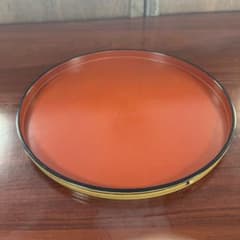 丸盆 漆器 リバーシブル 朱色 黒色 盆 トレーのサムネイル