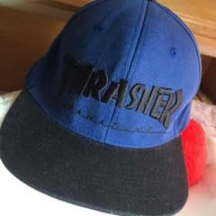 THRASHER 帽子 キャップ 青のサムネイル
