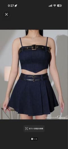 ROBE de FLEURS Glossy デニムミニドレス Sサイズのサムネイル