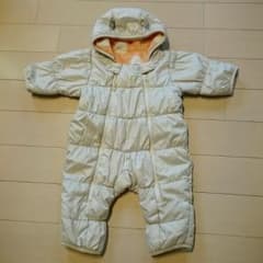 ダウン素材のロンパース、防寒着(size 60-70)のサムネイル